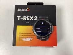 AMAZFIT T-REX 2 SMARTWATCH (ORIGINAL RRP - €258.18) IN BLACK (WITH BOX + CHARGER) [JPTZ7424]