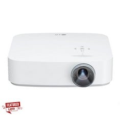 LG CINEBEAM PF50KS - FHD TV PROJECTOR WITH SMARTTV WEBOS 3.5, BUILT-IN BATTERY, UP TO 100", 2.5H BATTERY LIFE, LED SOURCE, 600 LUMENS, 1920X1080 RESOLUTION, WHITE. RRP: 361.59€.