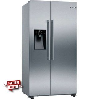 BOSCH AMERICAN STYLE FRIDGE FREEZER WITH ICE DISPENSER: MODEL KAD93AIERG - RRP £1299: LOCATION - D2