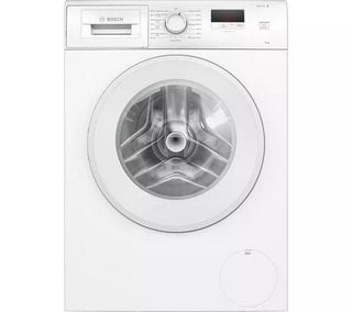 BOSCH 9KG WASHING MACHINE: MODEL WGE03408GB - RRP £429 . JOHN PYE TECHNICAL WHITE GOODS CONDITION REPORT: UNIT POWERED UP, NO ERROR CODE APPARENT, FASCIA INSPECTION PASS. DATE OF CHECK 9.10.24 - PLEA