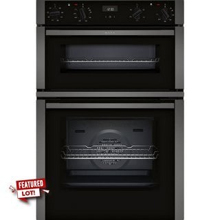 NEFF BUILT IN DOUBLE ELECTRIC OVEN: MODEL U1ACE2HG0B - RRP £799: LOCATION - D1