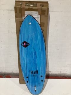 SOFTTECH FLASH 5FT FOAM SURFBOARD AQUA MARBLE RRP £349