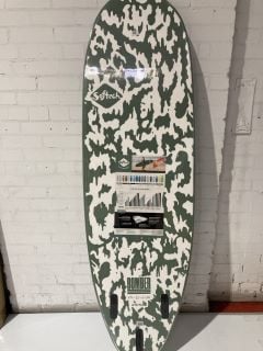 SOFTECH BOMBER 6'4 FOAM SURFBOARD IN SMOKE GREEN/WHITE TOTAL RRP £349.95