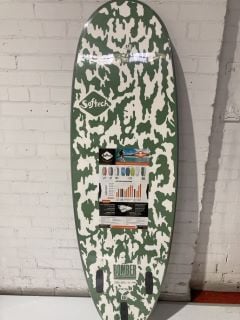 SOFTECH BOMBER 5FT10 FOAM SURFBOARD IN GREEN/WHITE TOTAL RRP £337.95