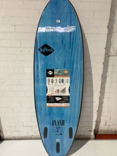 SOFTTECH FLASH 6FT FOAM SURFBOARD AQUA MARBLE RRP £349.99