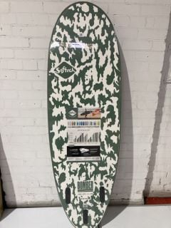 SOFTTECH BOMBER 5FT 10 FOAM SURFBOARD GREEN/WHITE RRP £359.95