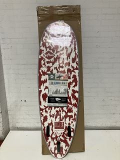 SOFTTECH BOMBER 5FT 10 FOAM SURFBOARD GREY/ DUSTY RED  RRP £359.95