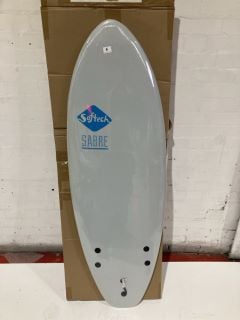 SOFTTECH SABRE 5FT FOAM SURFBOARD ICE BLUE RRP £329.95