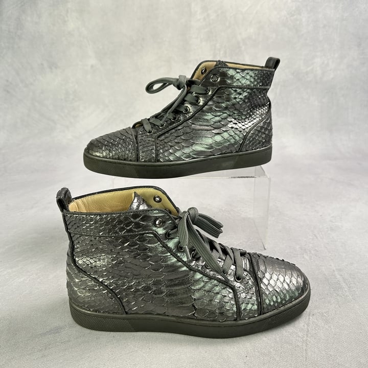 Christian Louboutin Louis Orlato Flat Python High Top Sneakers - Size 40 (VAT ONLY PAYABLE ON BUYERS PREMIUM)