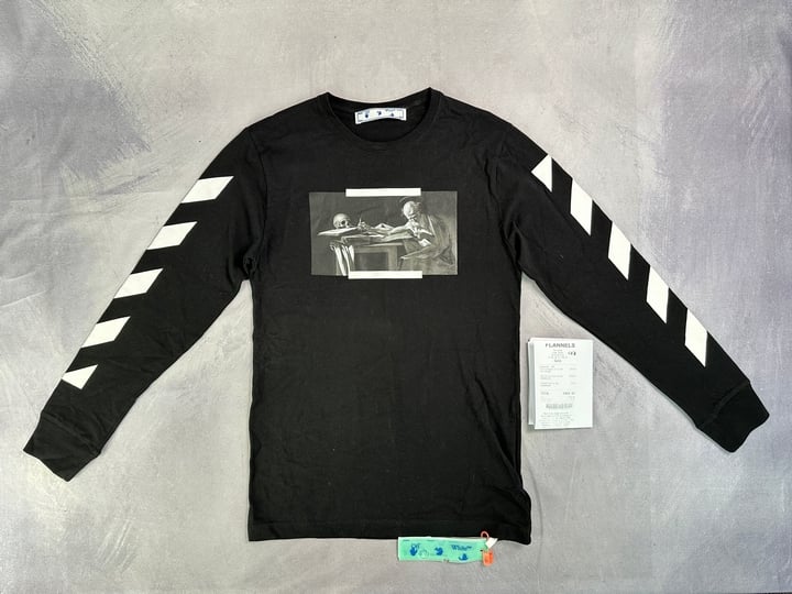 OFF-WHITE Caravaggio LS T-Shirt With Tags And Copy Of Sales Receipt - Size M (VAT ONLY PAYABLE ON BUYERS PREMIUM)