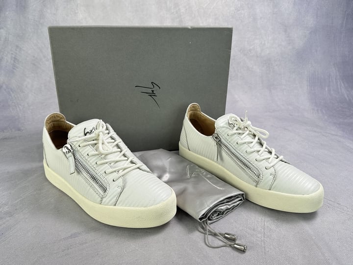 Giuseppe Zanotti Frankie Low Sneakers With Box & Dust Bag - Size 9 (VAT ONLY PAYABLE ON BUYERS PREMIUM)