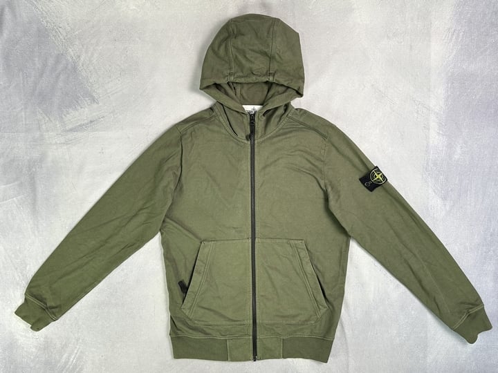 Stone Island Zip Hoodie - Size S (VAT ONLY PAYABLE ON BUYERS PREMIUM)