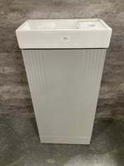 CORE 500MM THIN EDGE BASIN 1TH TO INCLUDE COMPONENTS FLOOR STANDING 2 DOOR UNIT, 500MM - SATIN GREEN - TOTAL LOT RRP £488