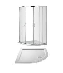 NUIE ELLA 700MM QUADRANT ENCLOUSURE - CHROME TO INCLUDE NUIE QUADRANT SLIMLINE SHOWER TRAY 700 X 700MM - WHITE - TOTAL LOT RRP £545