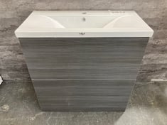 800 2 DRAWERS HACIENDA BLACK BASIN UNIT TO INCLUDE CERAMIC BASIN - TOTAL LOT RRP £882