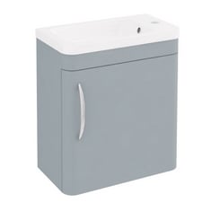 CAVONE 40CM 1 DOOR BASIN VANITY UNIT - MATT GREY TO INCLUDE 40CM CAVONE BASIN - TOTAL LOT RRP £291