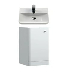 NUIE CORE 400MM THIN EDGE BASIN 1TH TO INCLUDE NUIE CORE 400MM FLOOR STANDING 1-DOOR UNIT - TOTAL LOT RRP £398