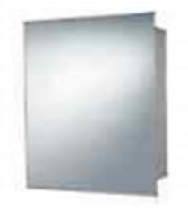 SLIDING SINGLE MIRROR CABINET IN STAINLESS STEEL