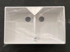 ELLSI COMITE UNDERMOUNT 2.0 BOWL KITCHEN SINK 800MM L X 500MM W - GLOSS WHITE - RRP £410