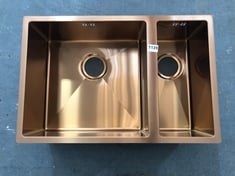 ELLSI ELITE 1.5 BOWL INSET OR UNDERMOUNT COPPER KITCHEN SINK 670 X 440 X 200MM (WXDXH) - RRP £766