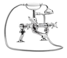 NUIE BEAUMONT LUXURY 3/4" CRANKED BATH SHOWER MIXER - CHROME - RRP £463