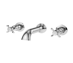 NUIE SELBY 3 TAP HOLE WALL MOUNTED BATH FILLER - CHROME - RRP £378