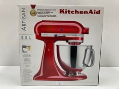 KITCHENAID ARTISAN - FOOD PROCESSOR (RED, STAINLESS STEEL, 50/60 HZ) 4.8 LITRES (STRIPED)(TOTAL P.V.P 499€) - LOCATION 1A.