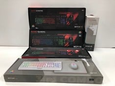 5 X MARS GAMING ITEMS INCLUDING KEYBOARD MCP124W(MAY BE INCOMPLETE)-LOCATION 14B.