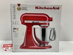 KITCHENAID ARTISAN - FOOD PROCESSOR (RED, STAINLESS STEEL, 50/60 HZ) (TOTAL P.V.P 499€) - LOCATION 1A.