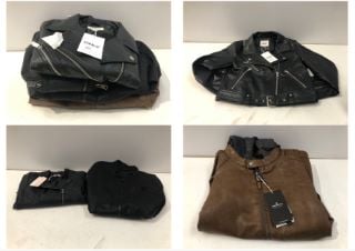 4 X LEATHER JACKETS VARIOUS MODELS AND SIZES INCLUDING SIZE M-LOCATION 36B.