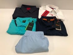 5 X HUGO BOSS GARMENTS INCLUDING BLUE POLO SHIRT SIZE XL-LOCATION 32B.