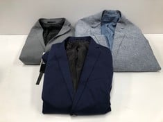 3 X JACK&JONES SUITS INCLUDING GREY SUIT SIZE 48-LOCATION 28B.