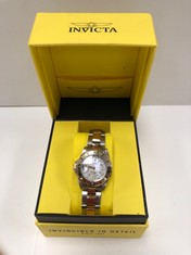 INVICTA PRO DIVER, WOMEN'S QUARTZ WATCH, STAINLESS STEEL, 30 MM, WHITE, MODEL 100M-LOCATION 12B.