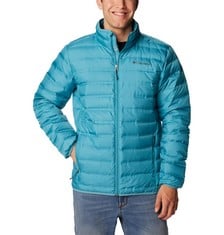 COLUMBIA LAKE 22 DOWN JACKET, MEN'S QUILTED DOWN JACKET, SHASTA, SIZE L - LOCATION 1C.