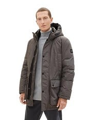 TOM TAILOR 1037347 JACKET, 13101-BUFFER GREY STRUCTURE, XXL FOR MEN - LOCATION 17C.