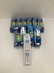 11 X TOOTHBRUSH REFILLS INCLUDING ORAL-B PRO CROSS ACTION - LOCATION 37C.