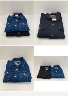 2 X DENIM JACKETS VARIOUS BRANDS AND SIZES INCLUDING LEVI'S BLACK XL-LOCATION 45C.