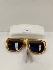 CALVIN KLEIN SUNGLASSES YELLOW AND BLUE MODEL CKJ24607S - LOCATION 14C.