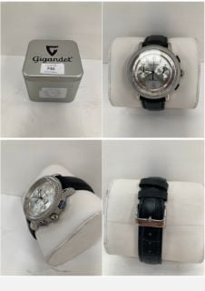 GIGANDET BLACK AND SILVER WATCH MODEL GXIX - LOCATION 6C.