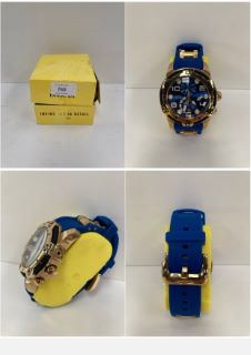 INVICTA BLUE AND GOLD WATCH MODEL 24217 - LOCATION 2C.