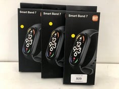 3 X M7 SMARTBAND WITH UP TO 30 TRAINING MODES, WATERPROOF UP TO 50 M, RELIABLE SLEEP INFORMATION, MAGNETIC CHARGING, CLEAR AND SHARP 0.9" FULL AMOLED DISPLAY