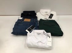 5 X JACK&JONES CLOTHING VARIOUS MODELS AND SIZES INCLUDING WHITE POLO SHIRT SIZE M-LOCATION 39C.