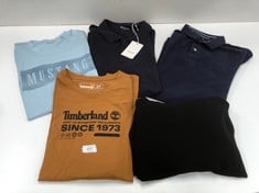 5 X CLOTHING VARIOUS BRANDS MODELS AND SIZES INCLUDING NAVY BLUE MUSTANG POLO SHIRT SIZE XL- LOCATION 43C.