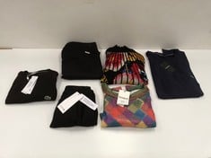 6 X CLOTHING VARIOUS BRANDS MODELS AND SIZES INCLUDING EMPORIO ARMANI T-SHIRT SIZE XL - LOCATION 47C.