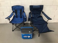 3 X CAMPING ITEMS INCLUDING COLEMAN COOL BOX.