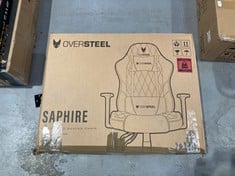 ERGONOMIC GAMING CHAIR OVERSTEEL SAPHIRE (MAY BE BROKEN OR INCOMPLETE).