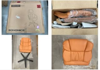 SONGMICS OFFICE CHAIR ORANGE, MODEL OBG024K01 (MAY BE BROKEN OR INCOMPLETE).