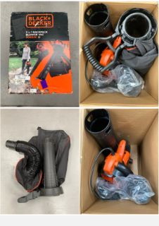 ITEM 3 IN 1 BLACK+ DECKER 3000W LEAF BLOWER, HOOVER AND SHREDDER.