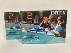 2 X INTEX 68367NP - CHALLENGER 2 INFLATABLE BOAT WITH PADDLES 236 X 114 X 41 CM.