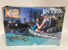 INFLATABLE KAYAK CHALLENGER K2 & 2 PADDLE - 351 X 76 X 38 CM. INTEX 68306 - KAYAK INFLATABLE CHALLENGER K2 & 2 PADDLE - 351 X 76 X 38 CM